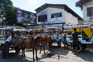 Horse carriages in Mataram