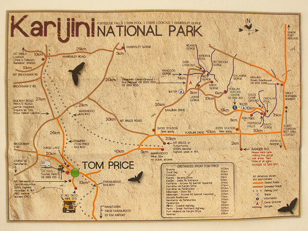 karijini national park map 2 Days In Karijini National Park Western Australia Quokka Travel