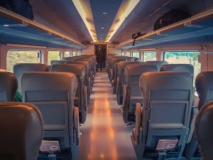 Standard carrige on the train from Bergen to Oslo, Norway